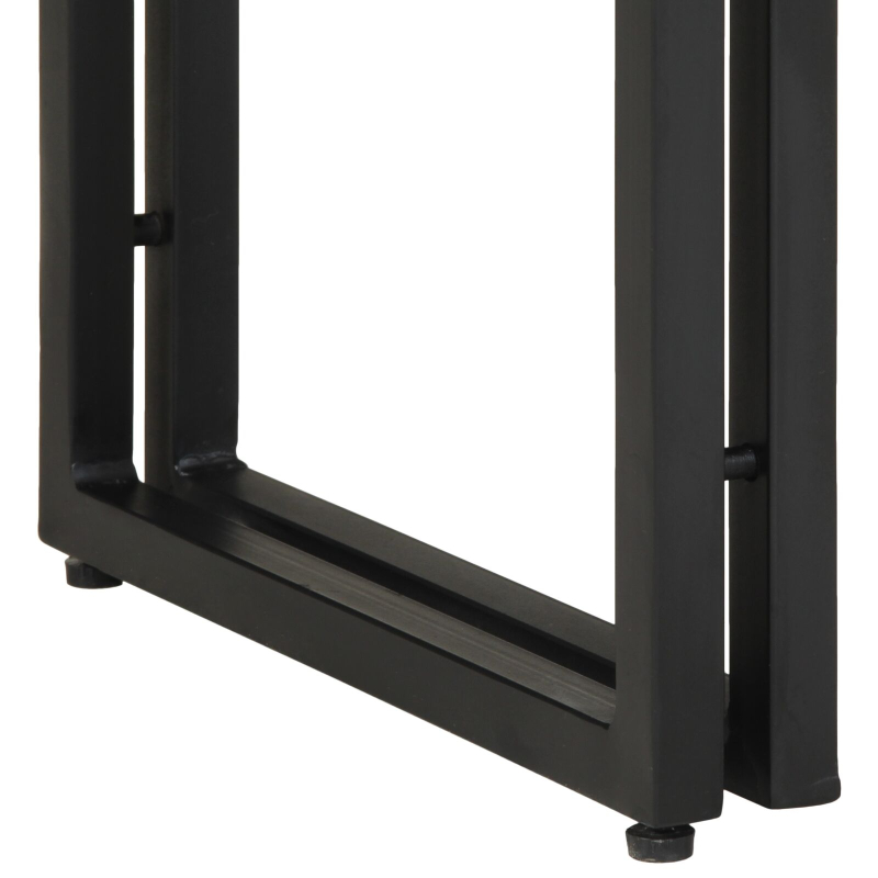 Beistelltische Schwarz 120x33x75 cm aus massivem Akazienholz und Metall