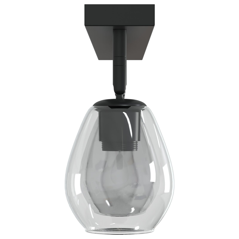 Deckenleuchte mit verstellbarem Glasschirm Anthrazit E27