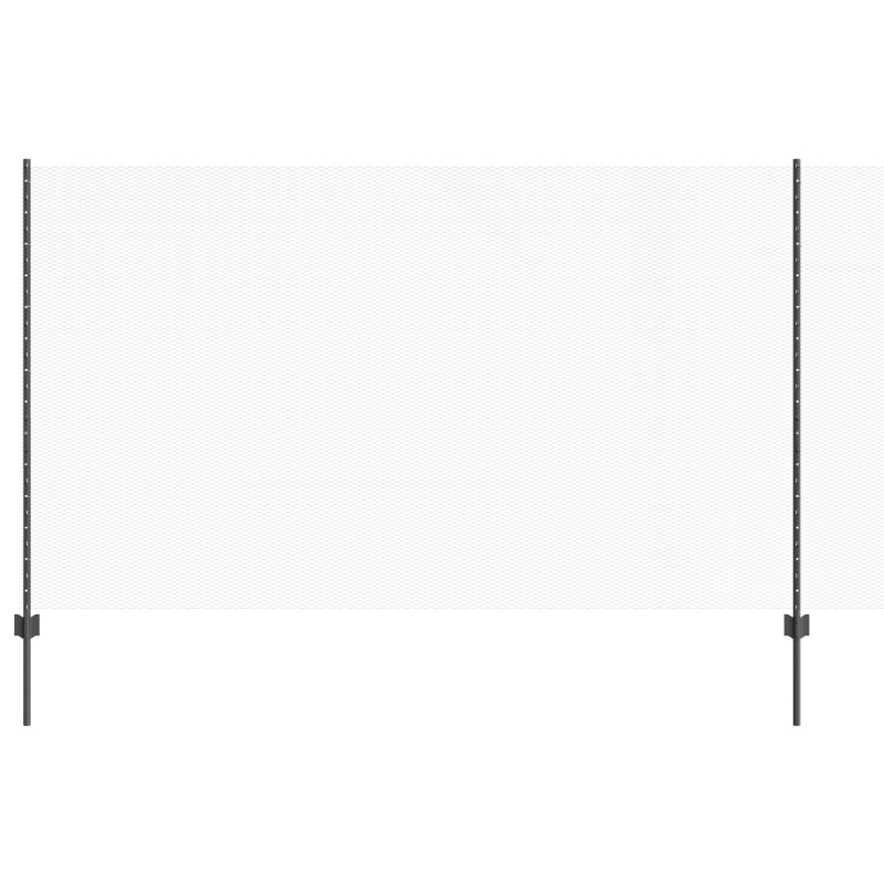 Zaunpfosten 22 Stück U-Kanal Grau 140 cm Stahl, Sechseckiger Zaun Grau 1,4x25 m Stahl