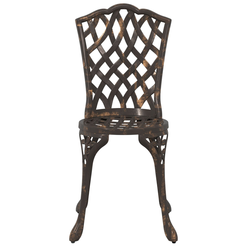 5-teilige Garten-Diningset - Bronze Gusseisen