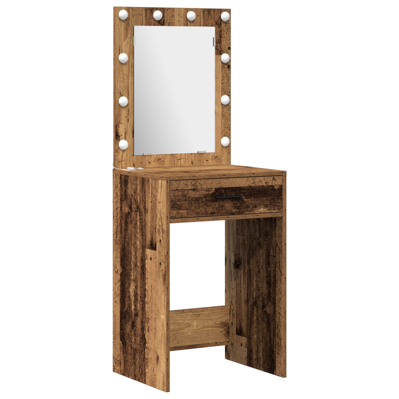 Schminktisch Set Set aus 3 Alte Holzoptik Holzwerkstoff