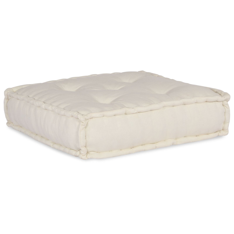 4-Sitzer Modular Pouffe Sofa Umwandelbar Creme Stoff