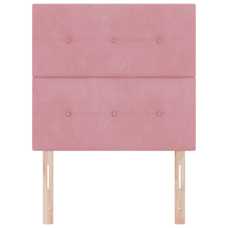 Kopfteil Mit Knopfheftung Rosa 90 cm Samt