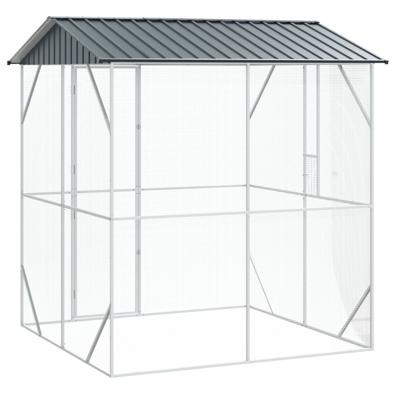 Vogelvoliere Anthrazit 210x227x247 cm Stahl