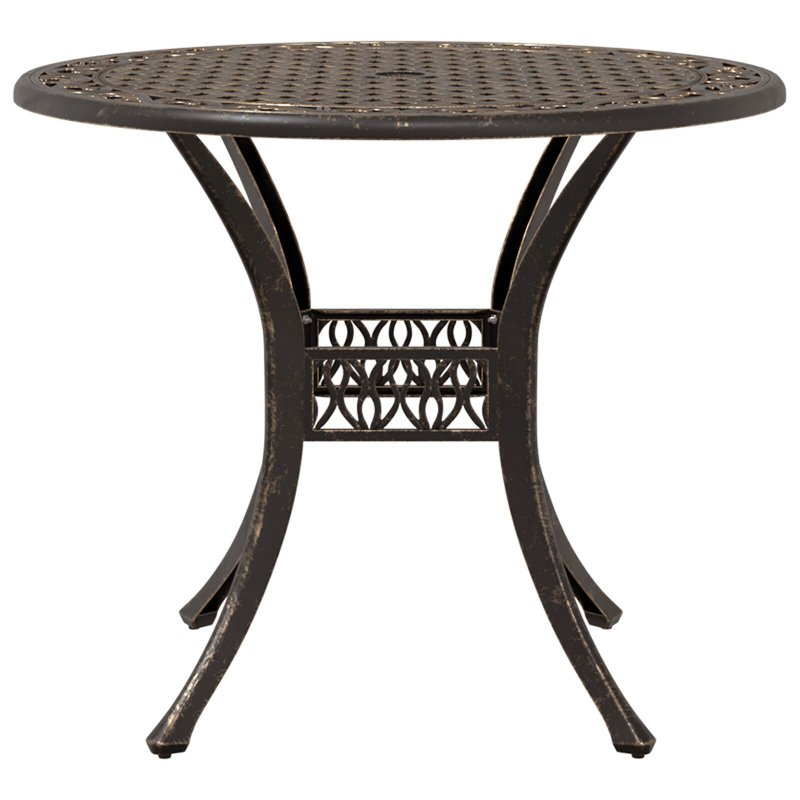 5-teilige Garten-Diningset - Bronze Gusseisen