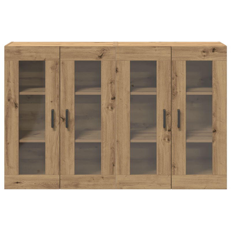 Wandmontierter Schrank Set aus 2 Artisan Eiche Holzwerkstoff