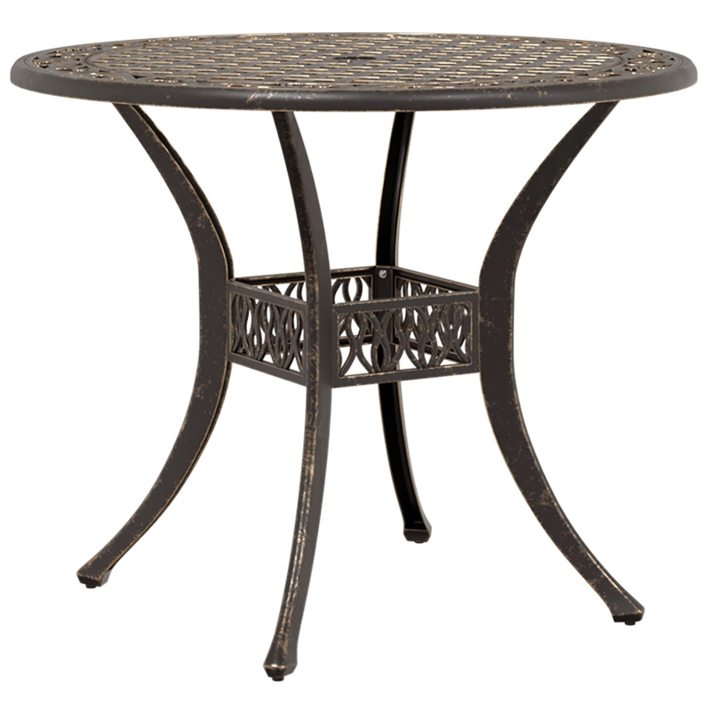 5-teilige Garten-Diningset - Bronze Gusseisen