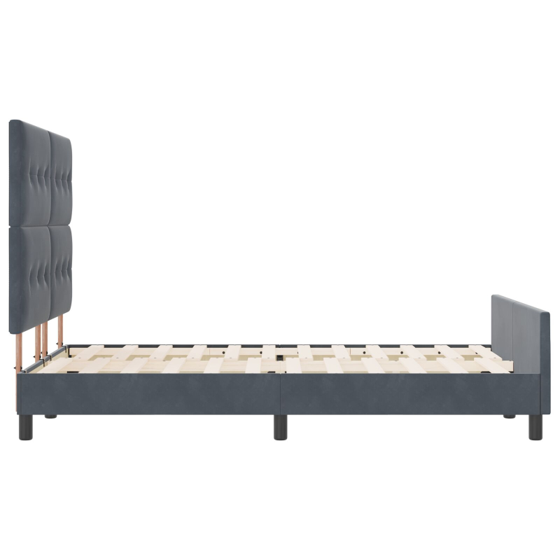 Bettgestell Dunkelgrau 140x200 cm Velvet