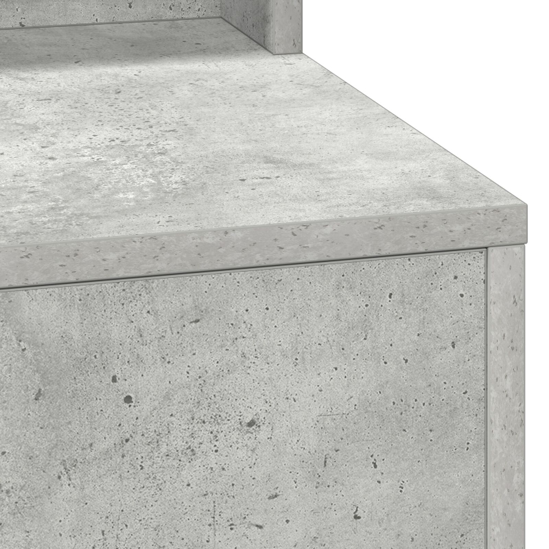 Schminktisch mit LED-Lichtern in Beton Grau 79x41x135 cm