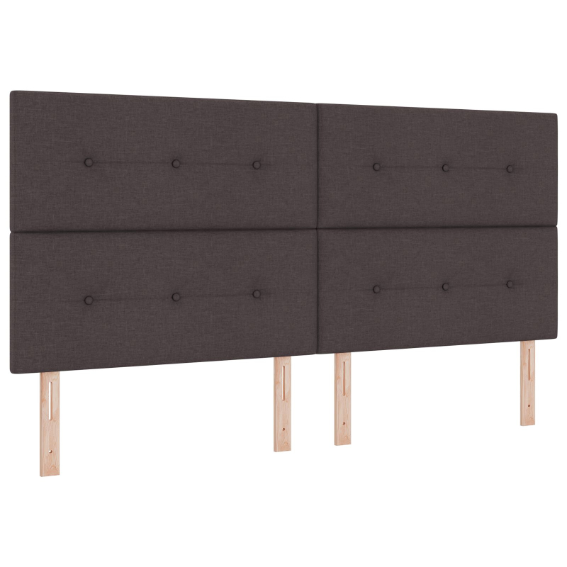 Bettgestell Dunkelbraun 200x200 cm aus Stoff