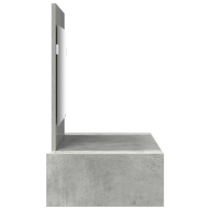 Wandhängender Schminktisch Beton Grau 83x40x70 cm