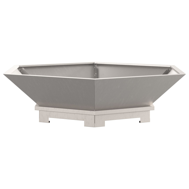 Feuerstelle sechseckig 100x100x28 cm Wetterfestes Stahl