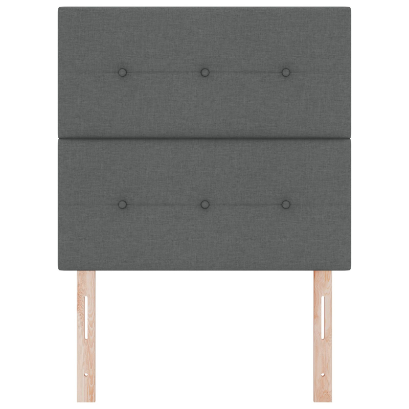 Kopfteil mit Knopfheftung Dunkelgrau 90 cm Stoff
