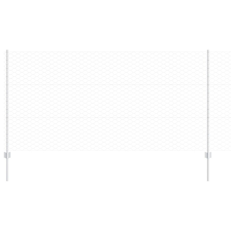 Gartenzaun-Set Set aus 2 Galvanisierter Stahl 25 x 1,2 m