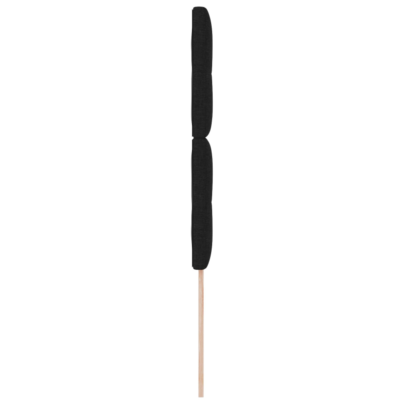 Kopfteil Mit Knopfheftung Schwarz 90 cm Stoff
