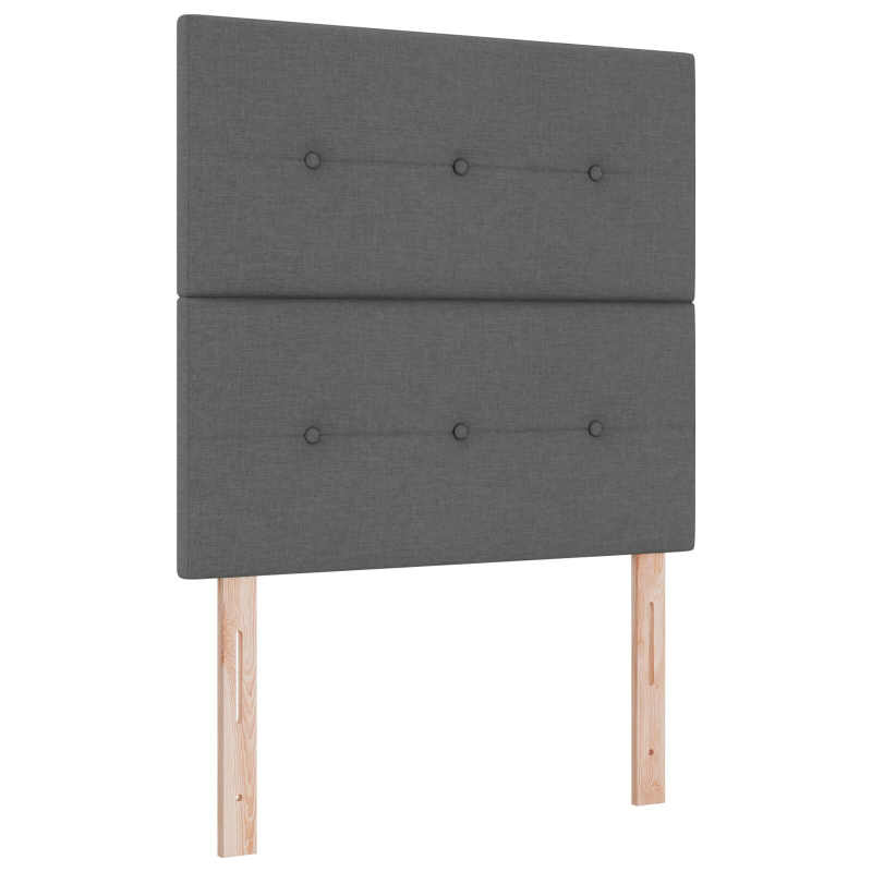 Kopfteil mit Knopfheftung Dunkelgrau 90 cm Stoff