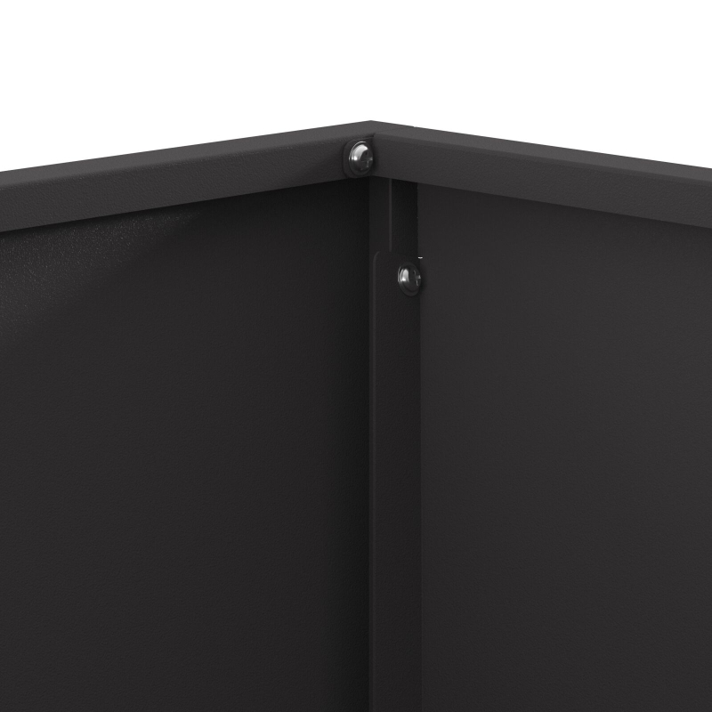 Feuerstelle Quadrat Schwarz 80x80x40 cm Stahl