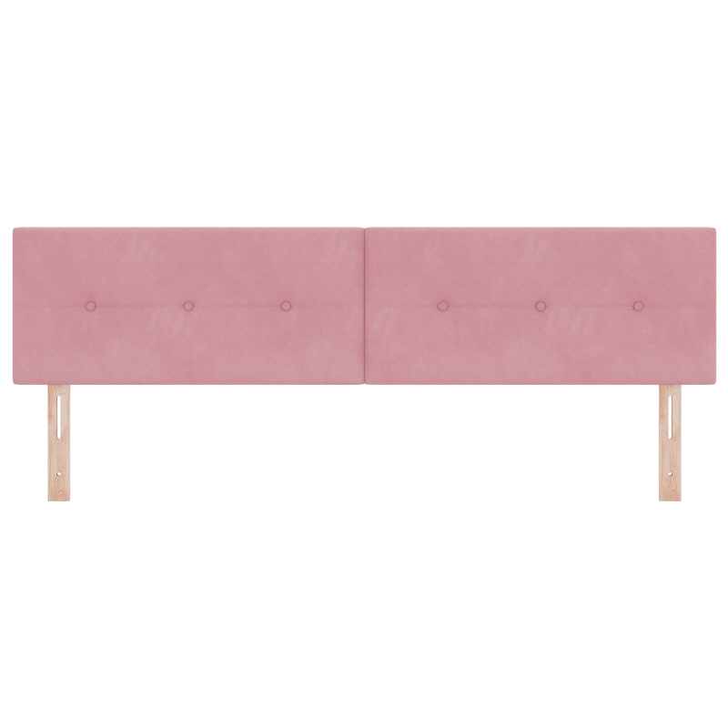 Kopfteil mit Knopfheftung in Rosa 180 cm Samt
