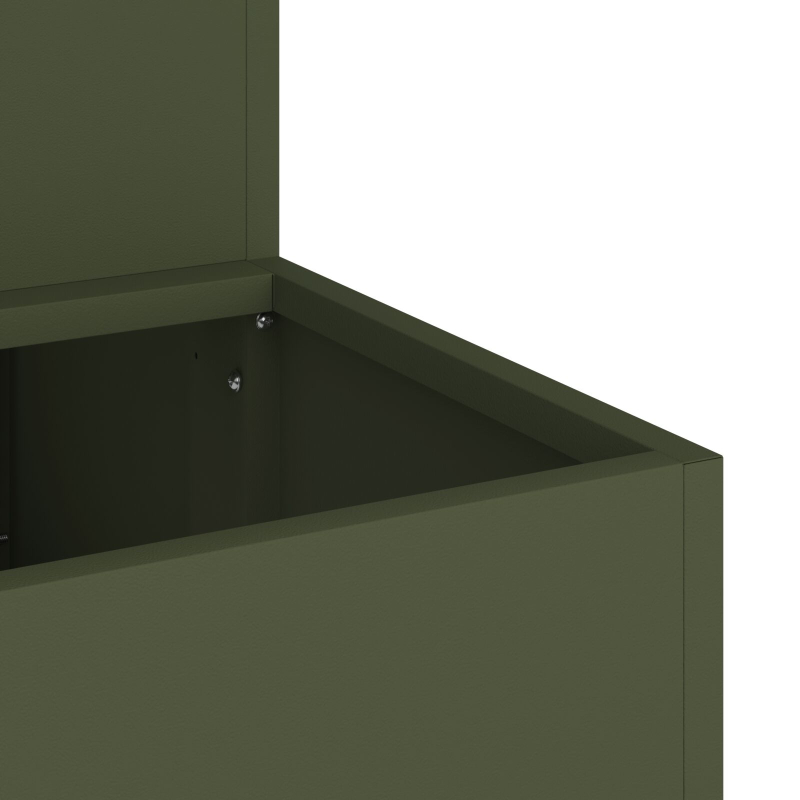 Gartenpflanzer 2-Tier 100x60x45 cm Olivgrün Stahl