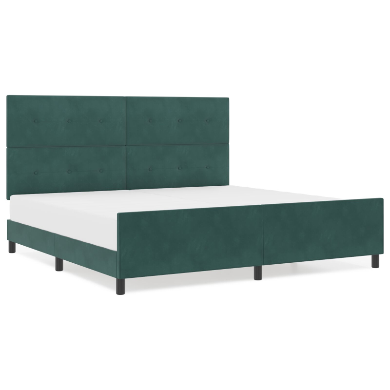 Bettgestell Dunkelgrün 200x200 cm Samt