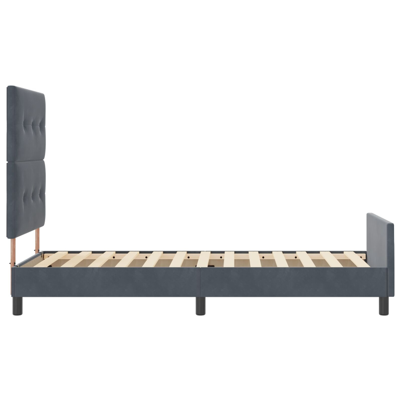 Bettgestell Dunkelgrau 90x190 cm Samt
