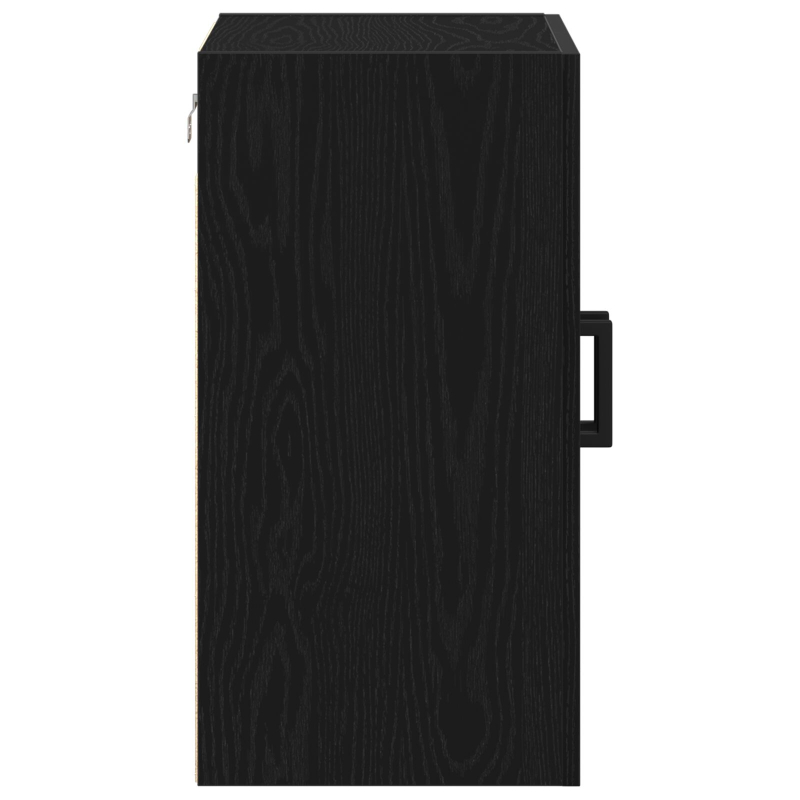 Wandregal Schwarzes Eichenholz 60x31x60 cm Engineered Wood