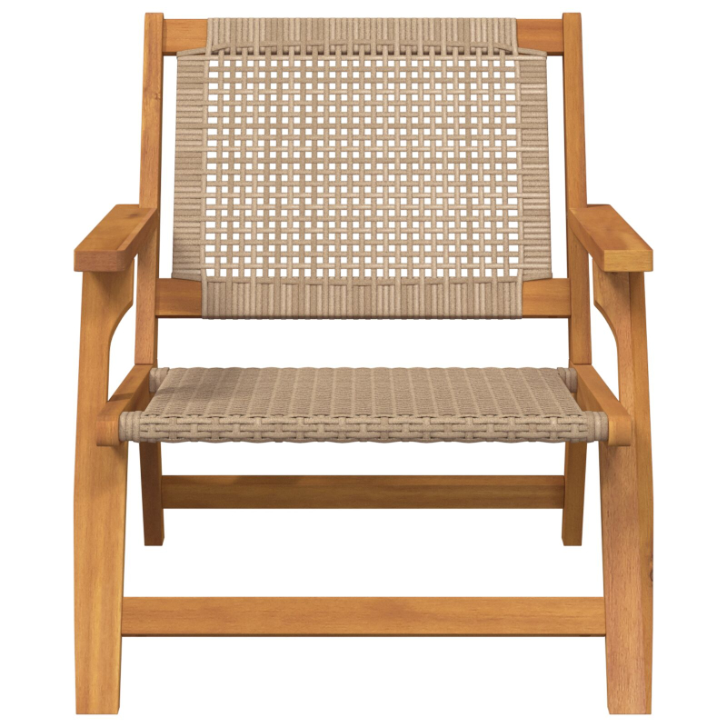 Gartenstühle 2 Stück Beige 76x67x73,5 cm Massivholz Akazie