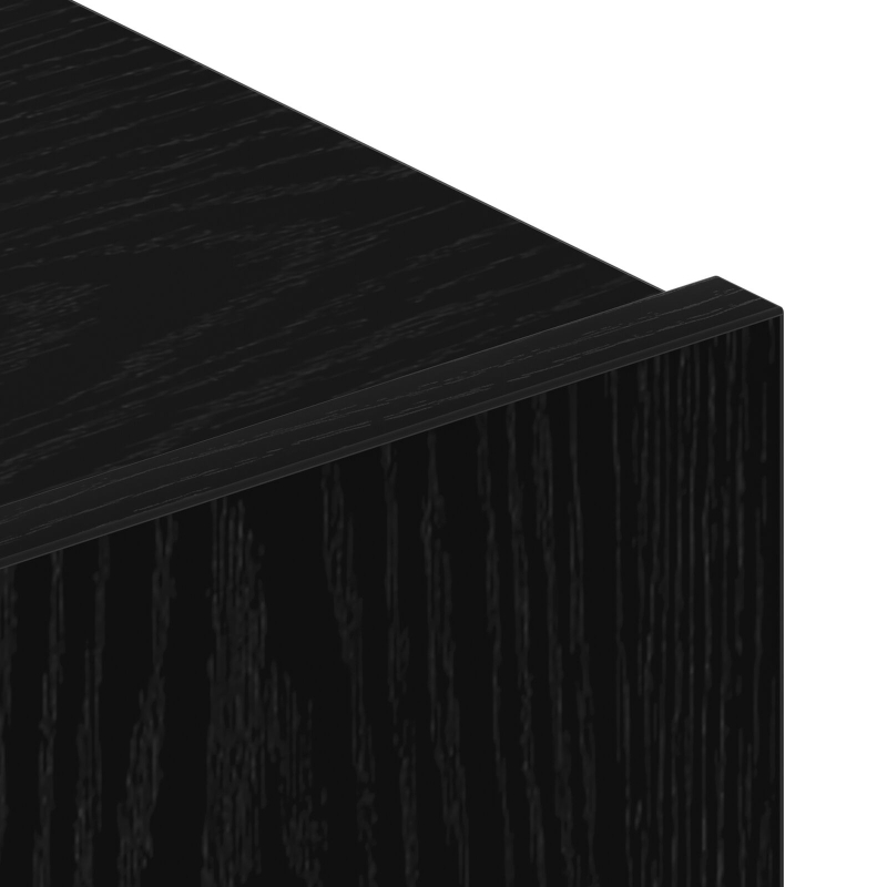 3-teiliges Wand-Montage TV-Schrank Set Schwarz Eichenholz Spanplatte