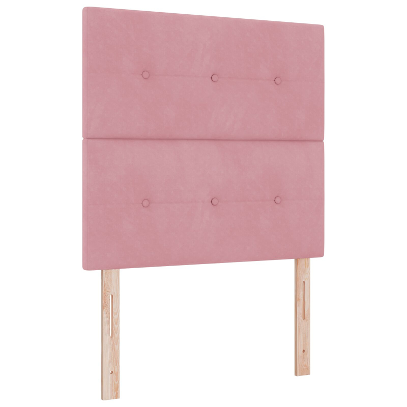 Kopfteil Mit Knopfheftung Rosa 90 cm Samt