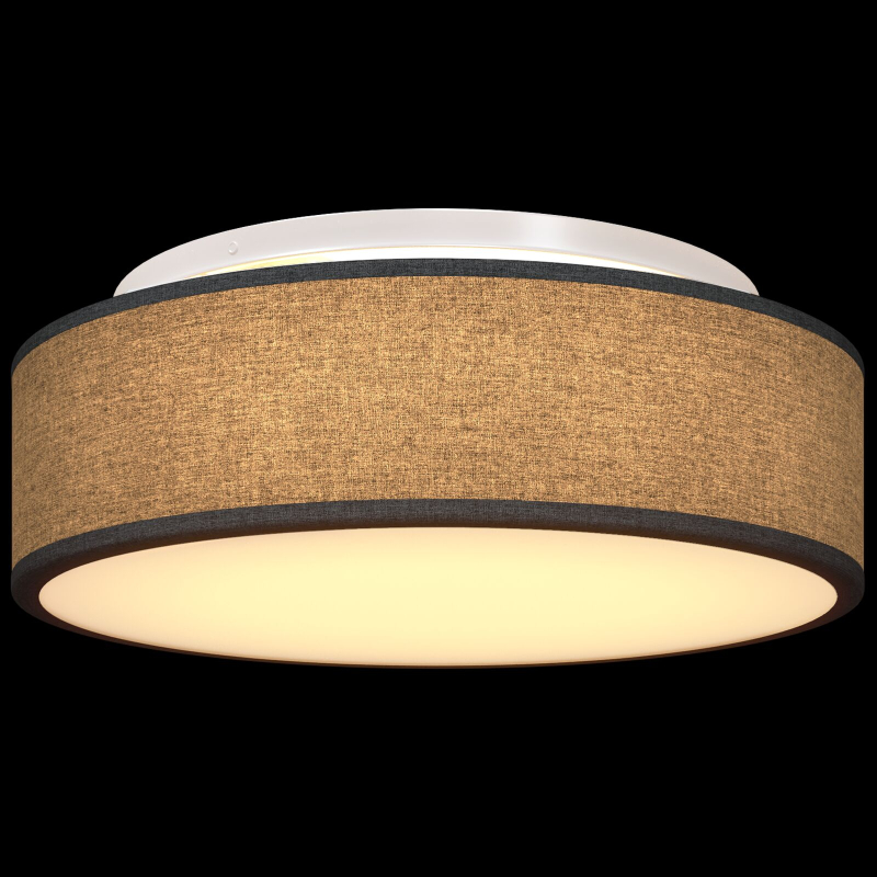Deckenlichter Flush Mount Schwarz Ø 38 cm Stoff E27