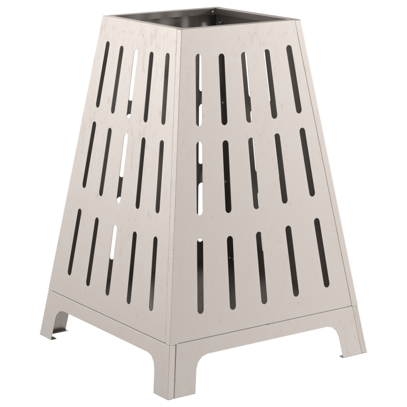 Feuerschale Quadrat 50x50x70 cm Wetterstahl