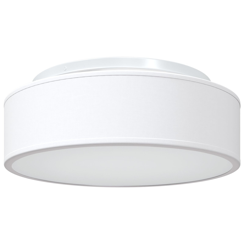Flush-Mount-Deckenleuchten Weiß Ø 38 cm Stoff E27