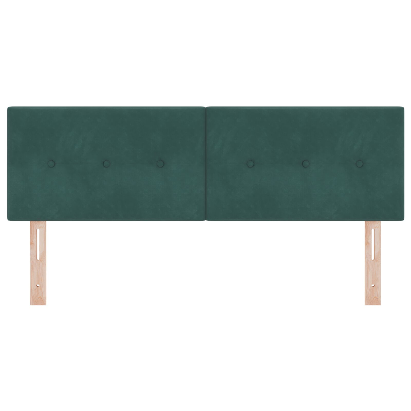 Kopfteil mit Knopfheftung Dunkelgrün 140 cm Samt