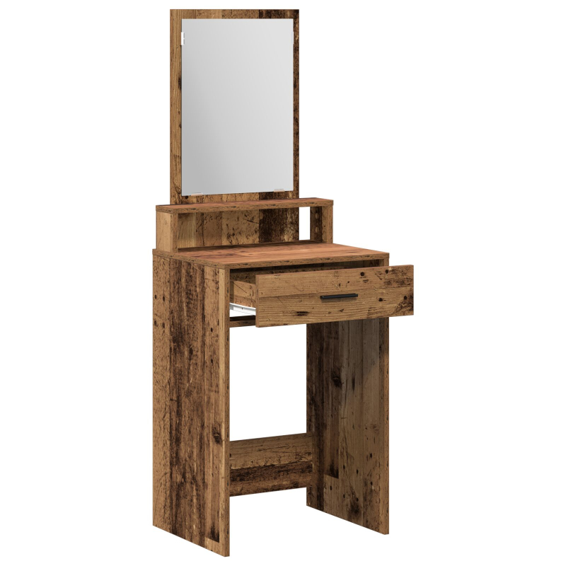 Schminktisch mit Schubladen aus altem Holz 50x41x140 cm