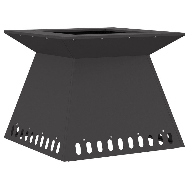 Feuerstelle Schwarz 60x60x50 cm Stahl