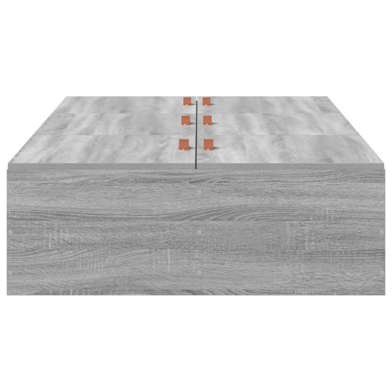Aufbewahrungsbettgestell Grau Sonoma 80x200 cm