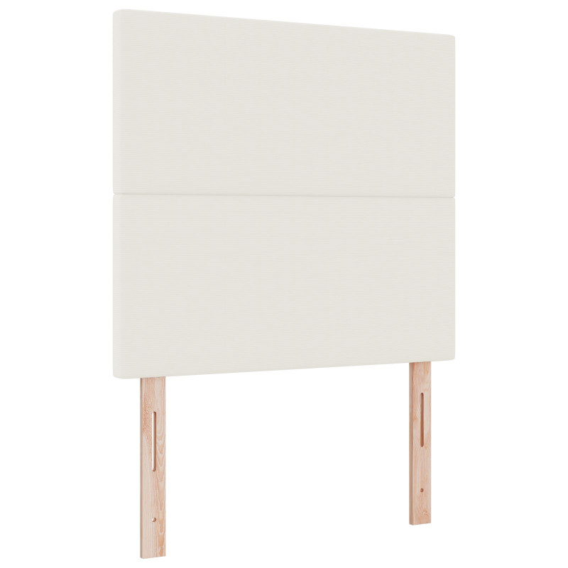 Kopfteil schlichtes Design Creme 80 cm Cordstoff