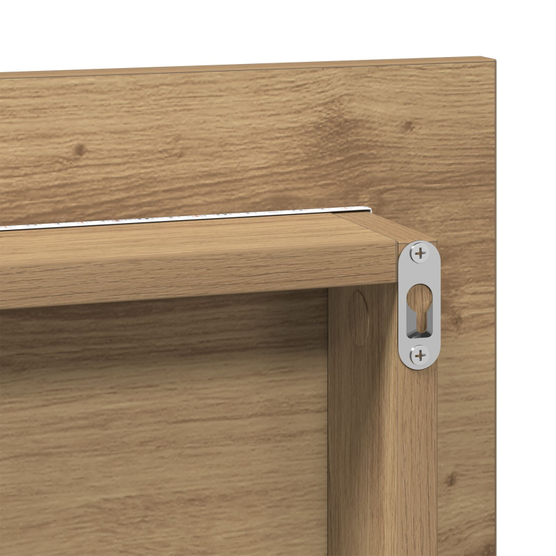 Badezimmer Spiegelschrank mit LED Licht Handwerks Eiche 80x37 cm
