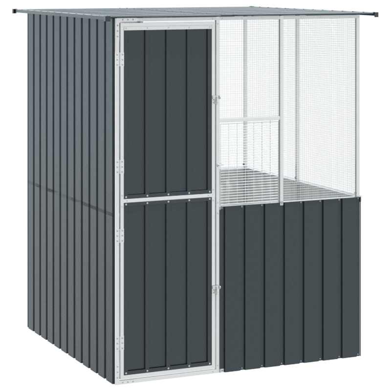Vogelkäfig Anthrazit 215x78x200 cm Galvanisierter Stahl