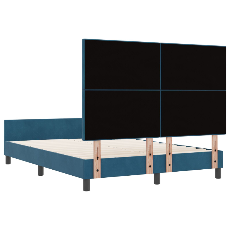 Bettgestell Dunkelblau 140x200 cm Samt