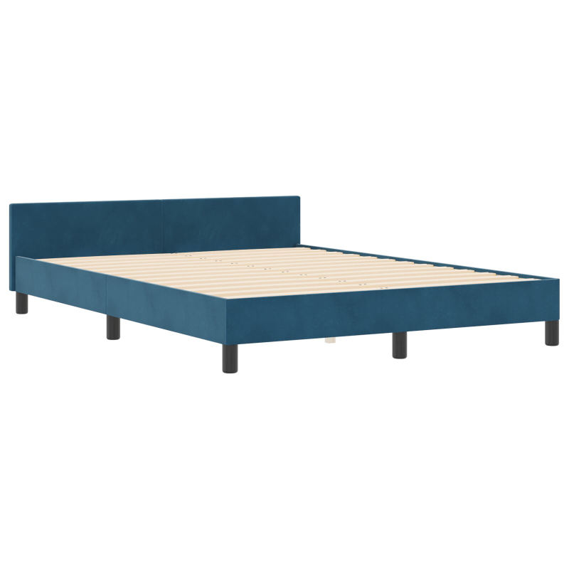 Bettgestell Dunkelblau 140x200 cm Samt
