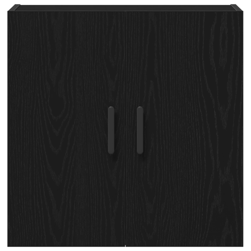 Wandregal Schwarz Eiche 60x31x60 cm Holzwerkstoff