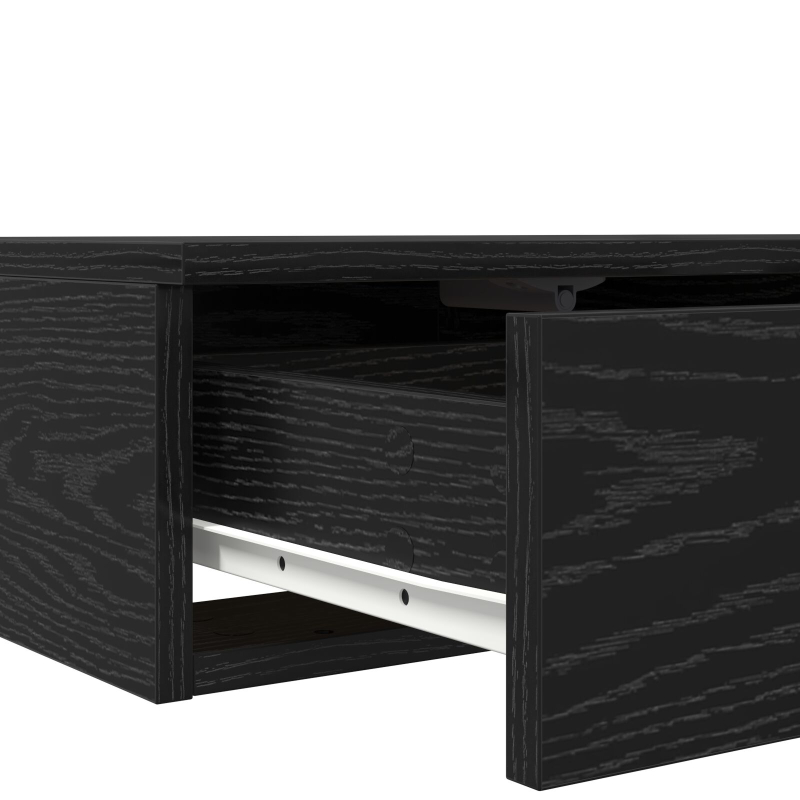 Bett-Schubladen Schwarz 200x36,5x16,5 cm Spanplatte