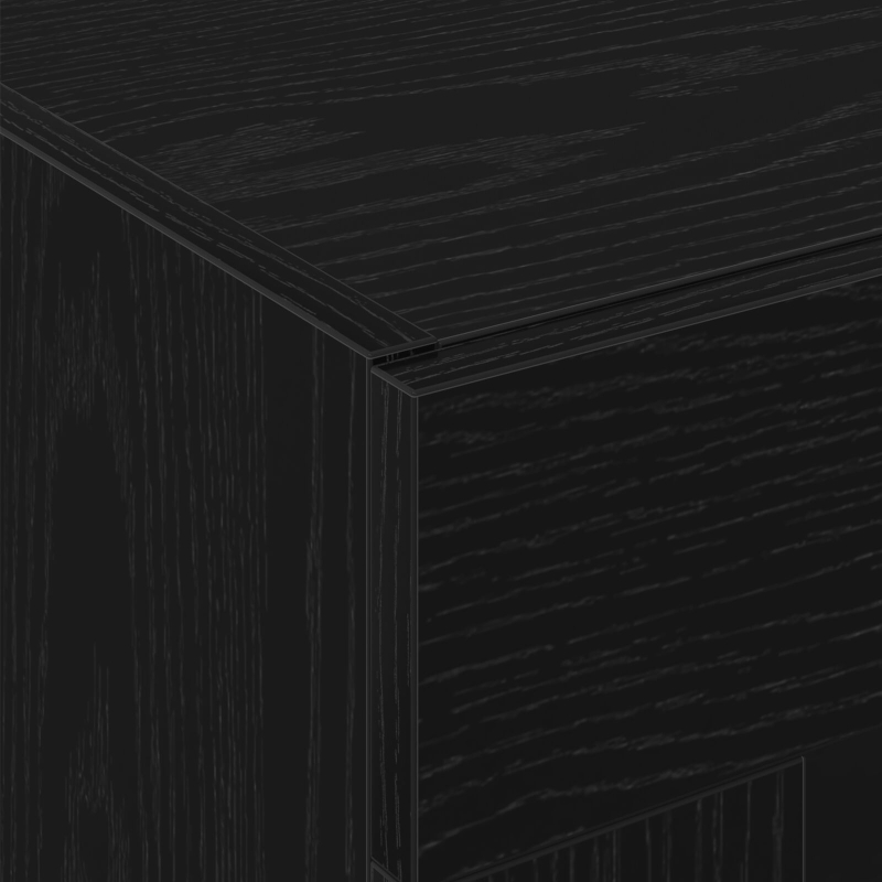 Wandmontierter Schrank Set von 2 Schwarze Eiche Holzwerkstoff