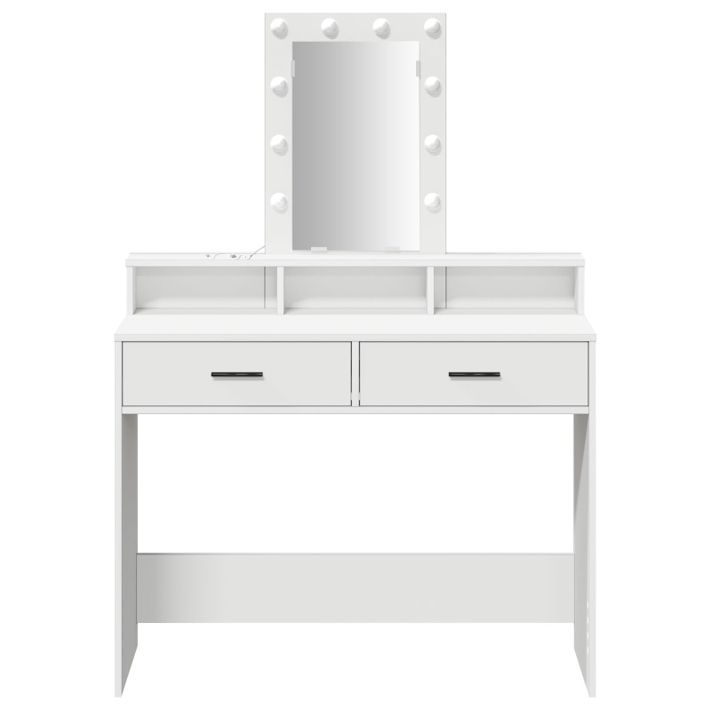 Frisierkommode Weiß MDF 100 x 41 x 140 cm Frisierkommode