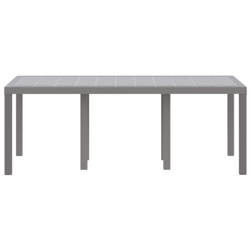 Gartentisch Hellgrau 200x100x73 cm Poly Rattan