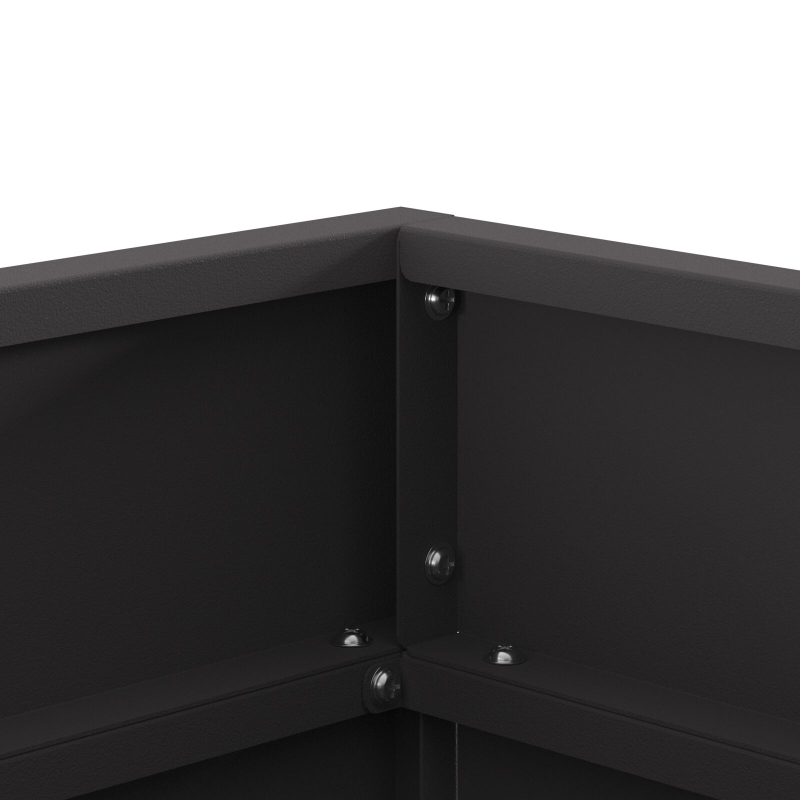 Feuerstelle Quadrat Schwarz 50x50x30 cm Stahl