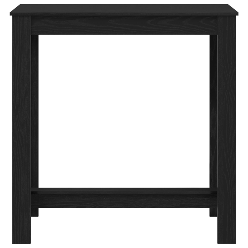 Bartisch aus schwarzem Eichenholz 102x50x103,5 cm aus Ingenieurholz