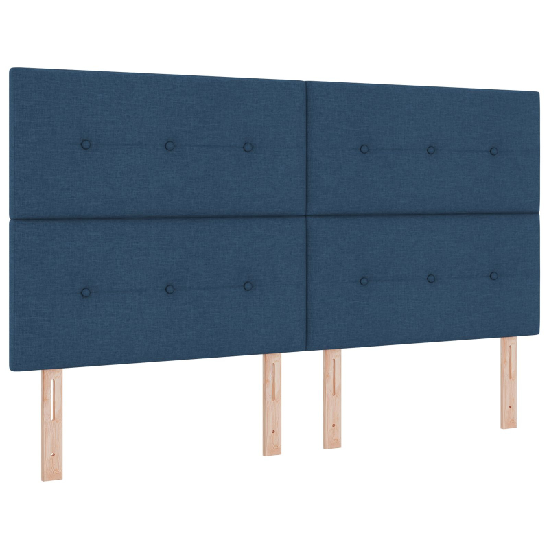 Kopfteil mit Knopfheftung Blau 180 cm Stoff