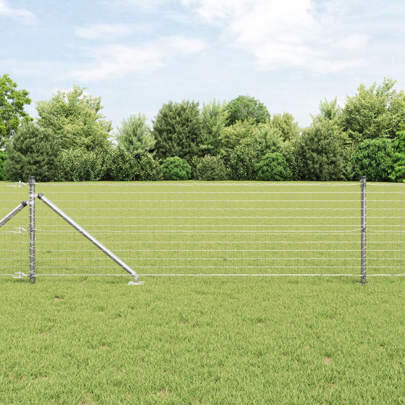 Zaunpfosten mit Spitze 26 Stück Ø32 mm 100 cm Verzinkter Stahl